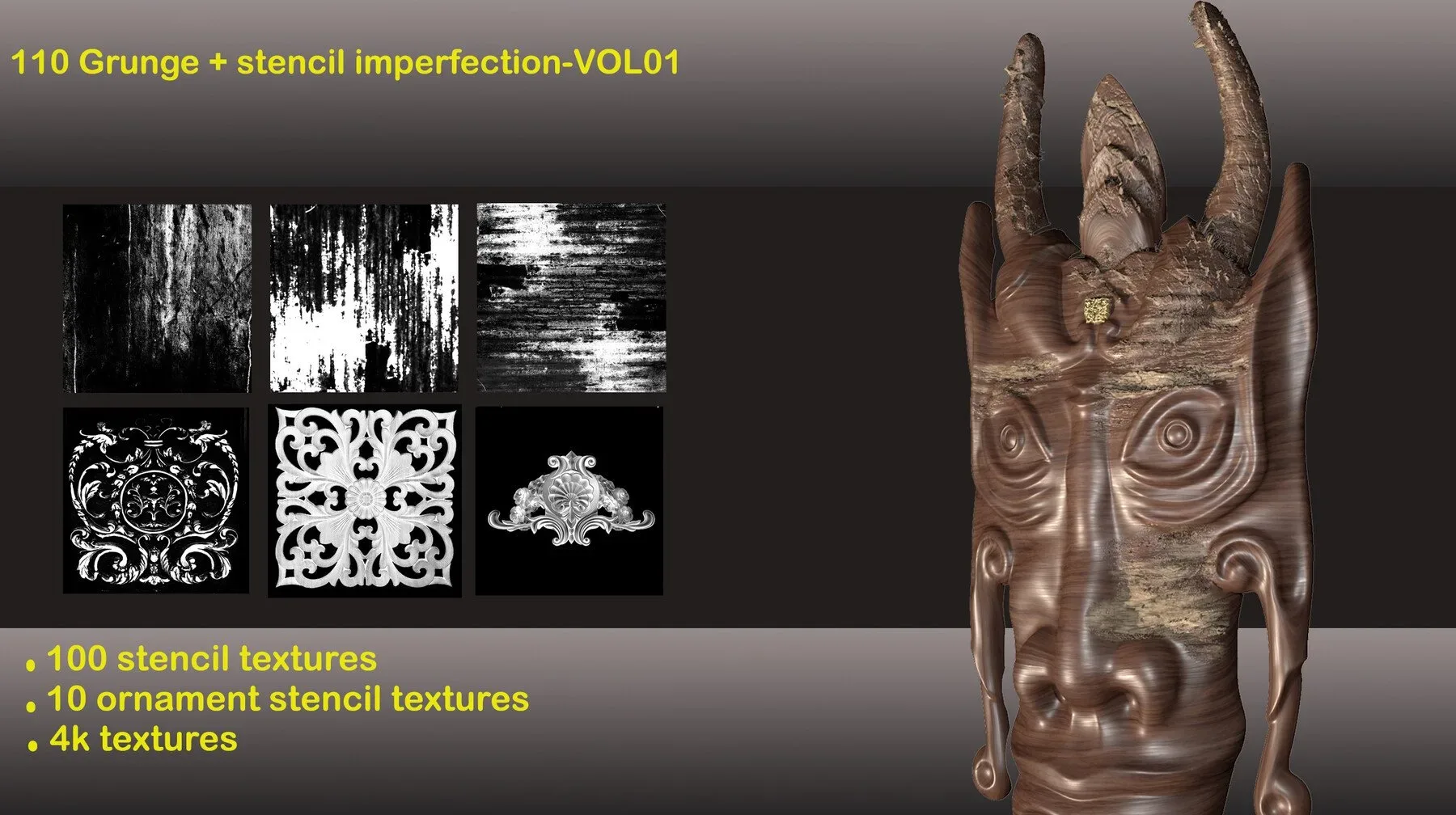 110 Wood Stencil Imperfection-VOL 01