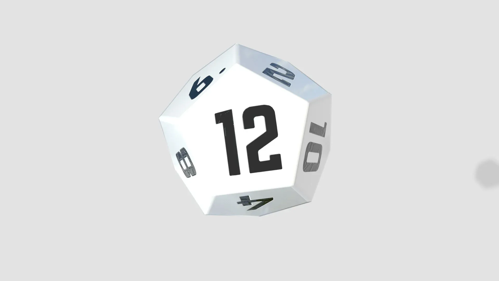 Dice d12 low-poly PBR