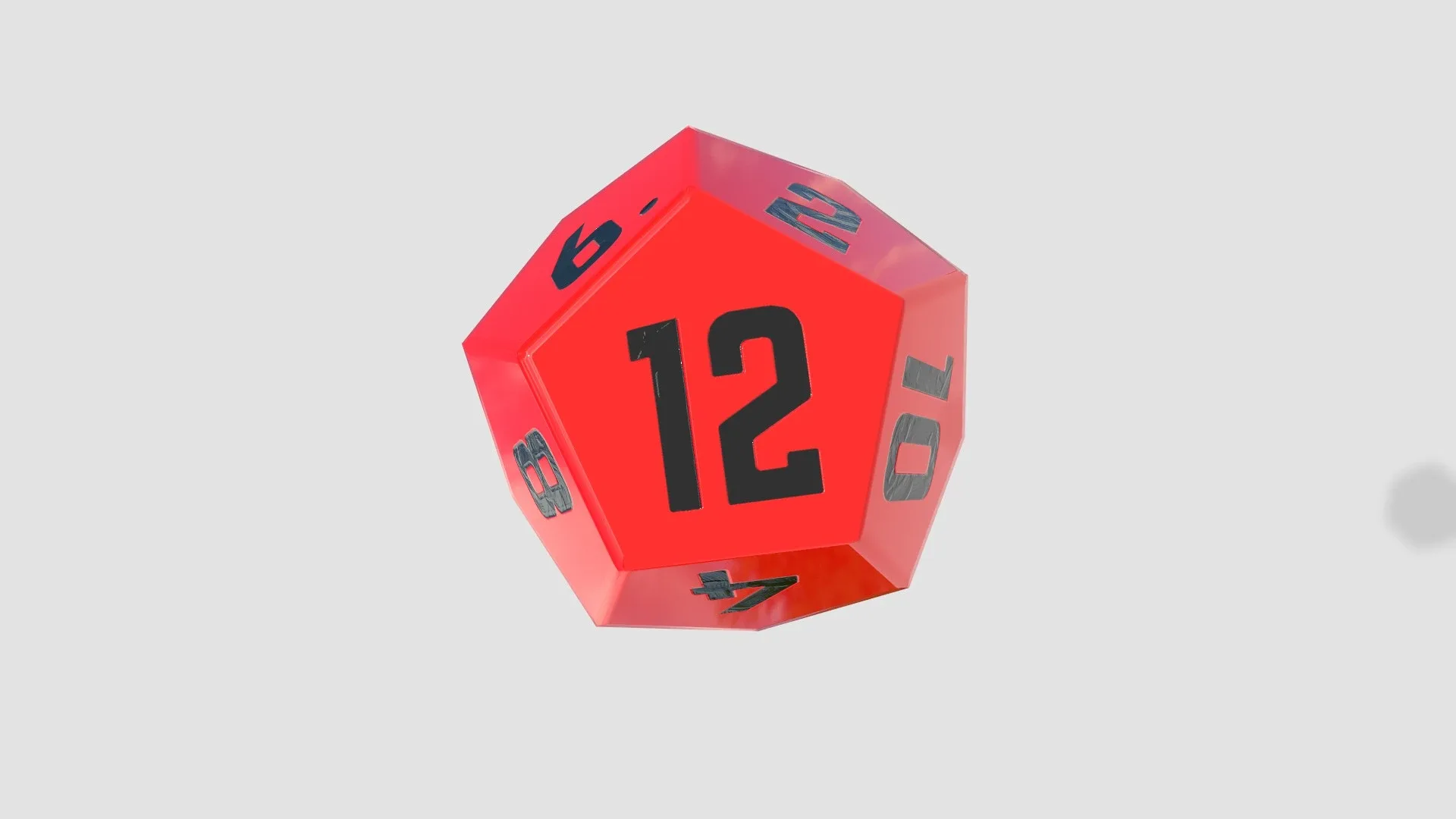 Dice d12 low-poly PBR