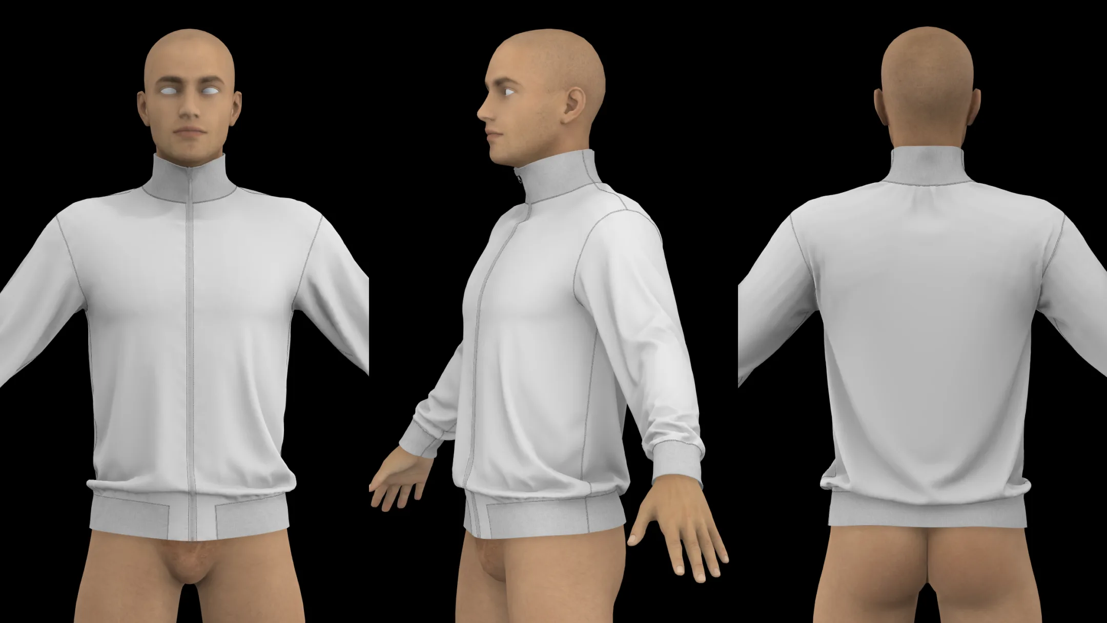 Male Basic Clothes Pack. 17 projects (.zprj) / Marvelous / Clo 3D