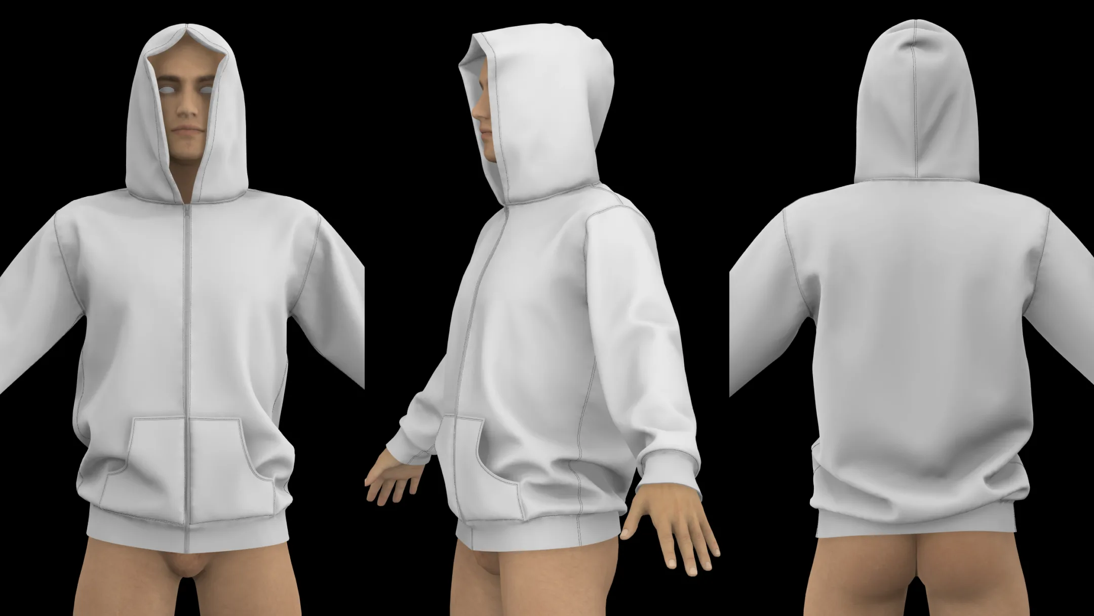 Male Basic Clothes Pack. 17 projects (.zprj) / Marvelous / Clo 3D