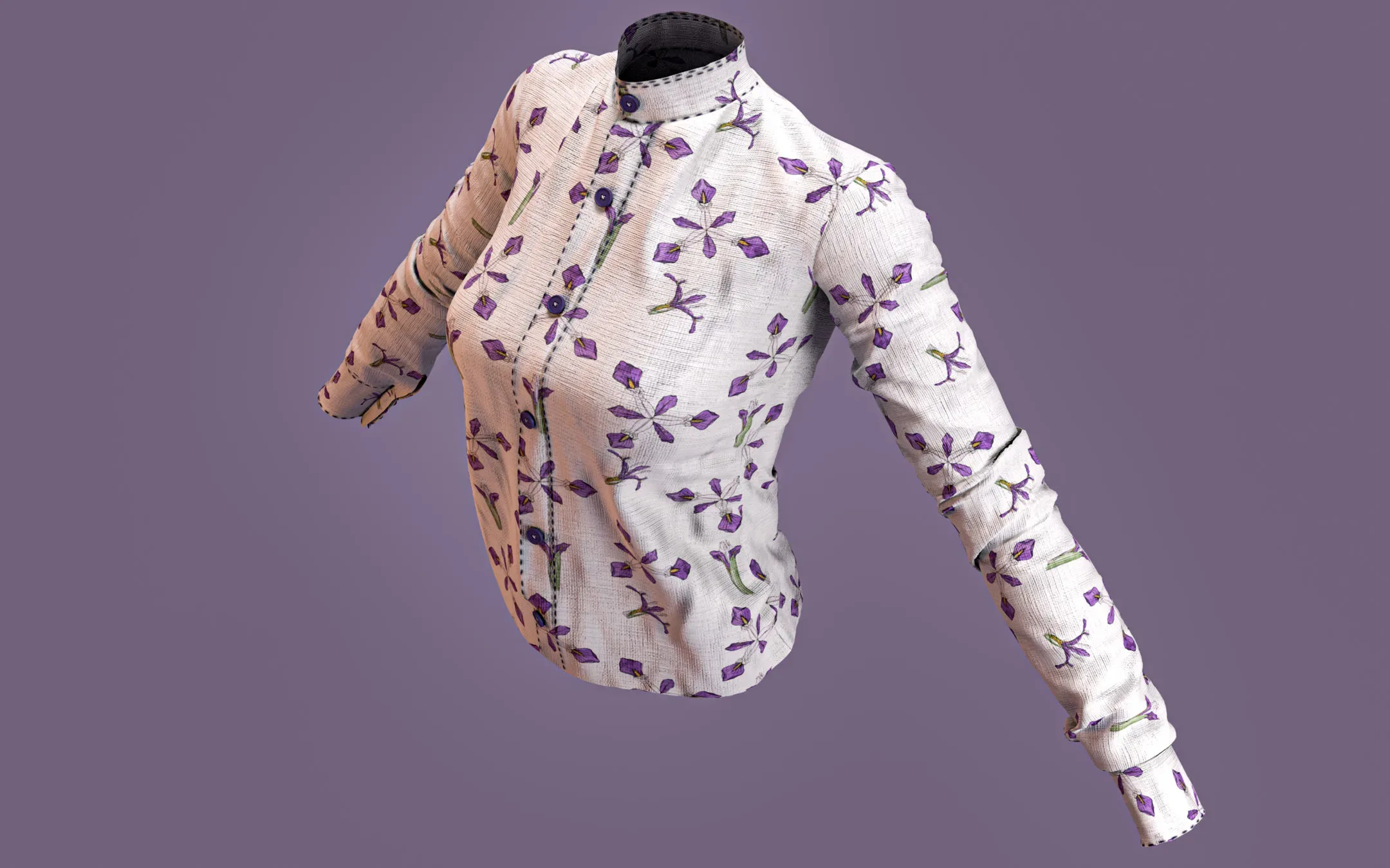 Formal shirt (Marvelous Designer & Clo3d & FBX & OBJ & Texture)