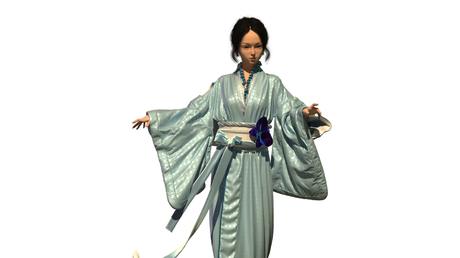 GENESIS 8 FEMALE: ASIA KIMONO set#2 | CLO3D| MD PROJECT: +OBJ+ | GLB+FBX