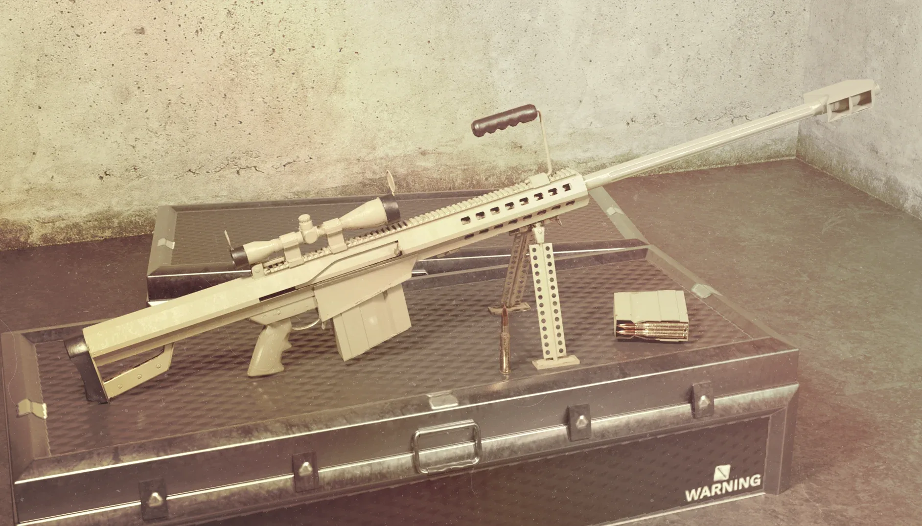 M82 Barrett Game Ready 5 Textures Low-poly 3D model