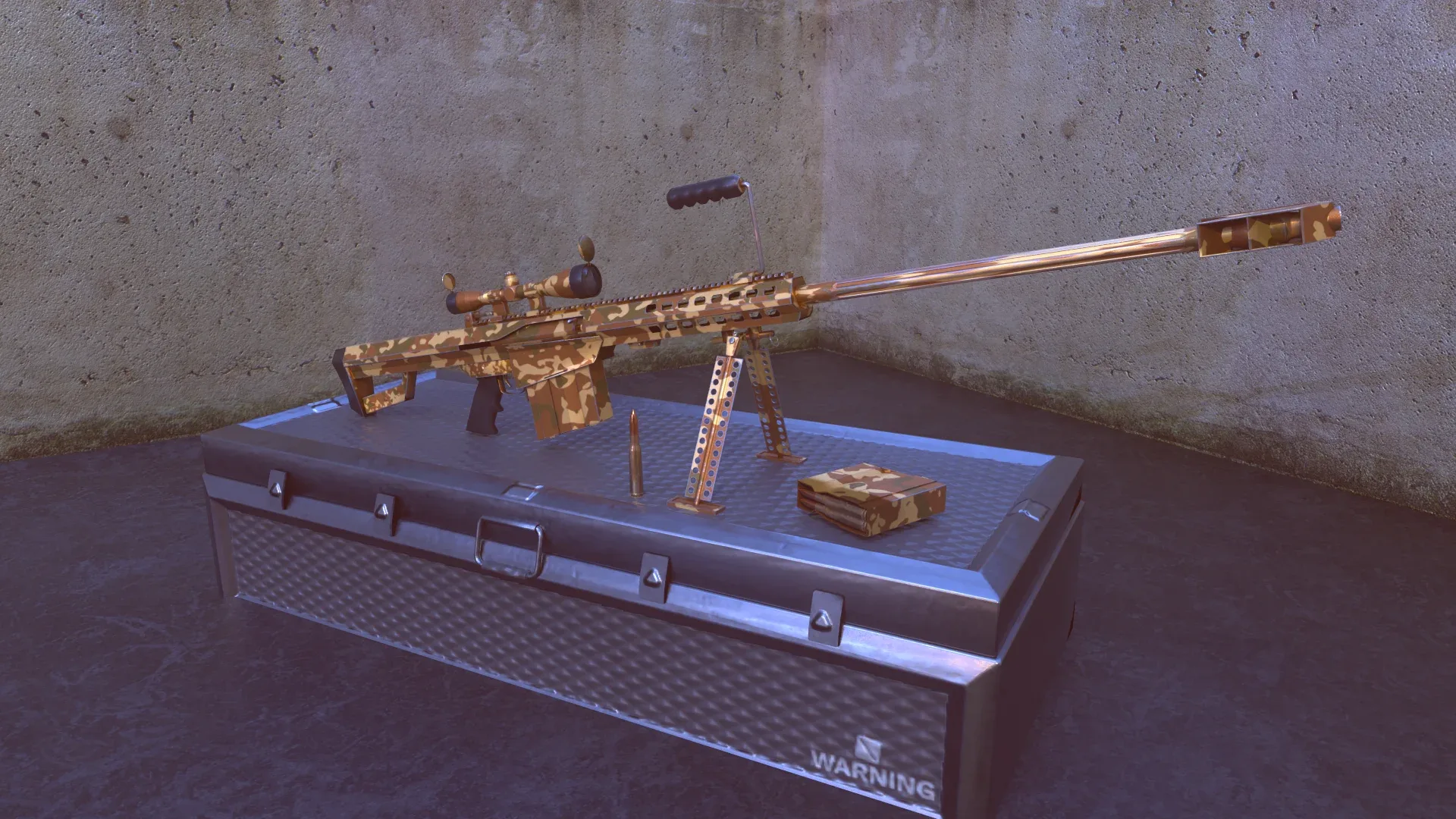 M82 Barrett Game Ready 5 Textures Low-poly 3D model