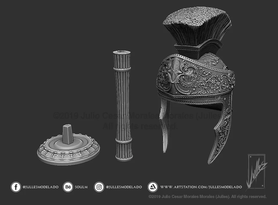 Roman Helmet V01 3D Print Model