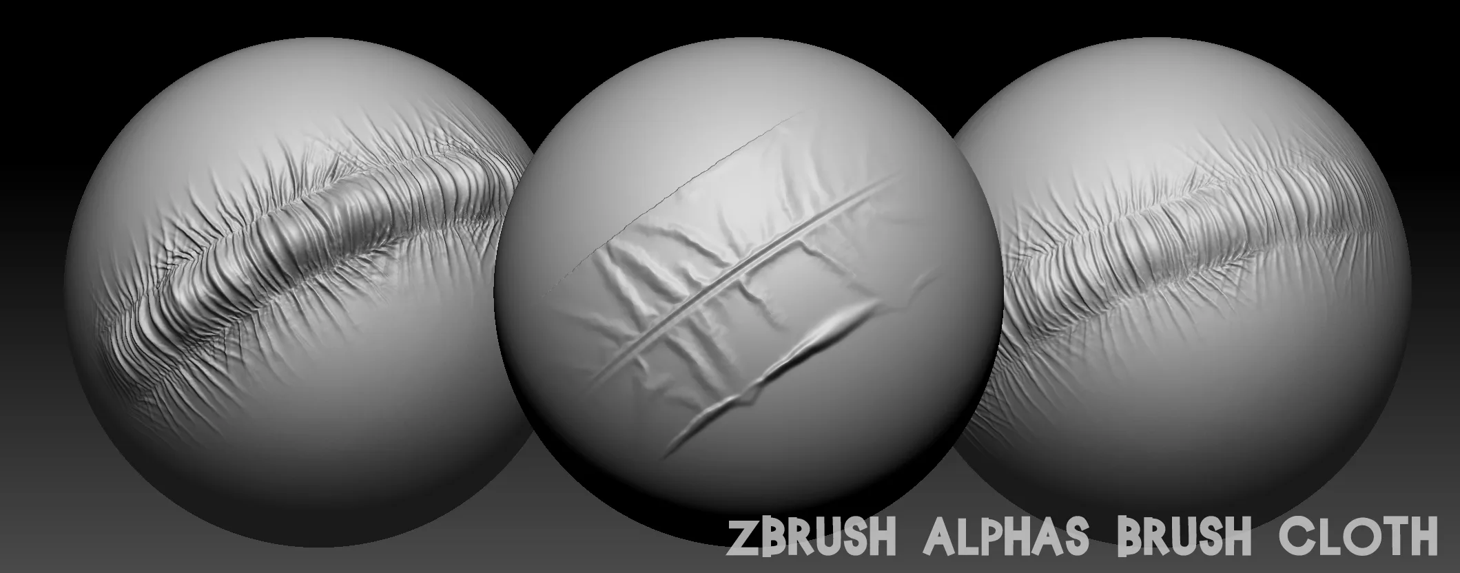 36 Zbrush Alphas Brush Cloth