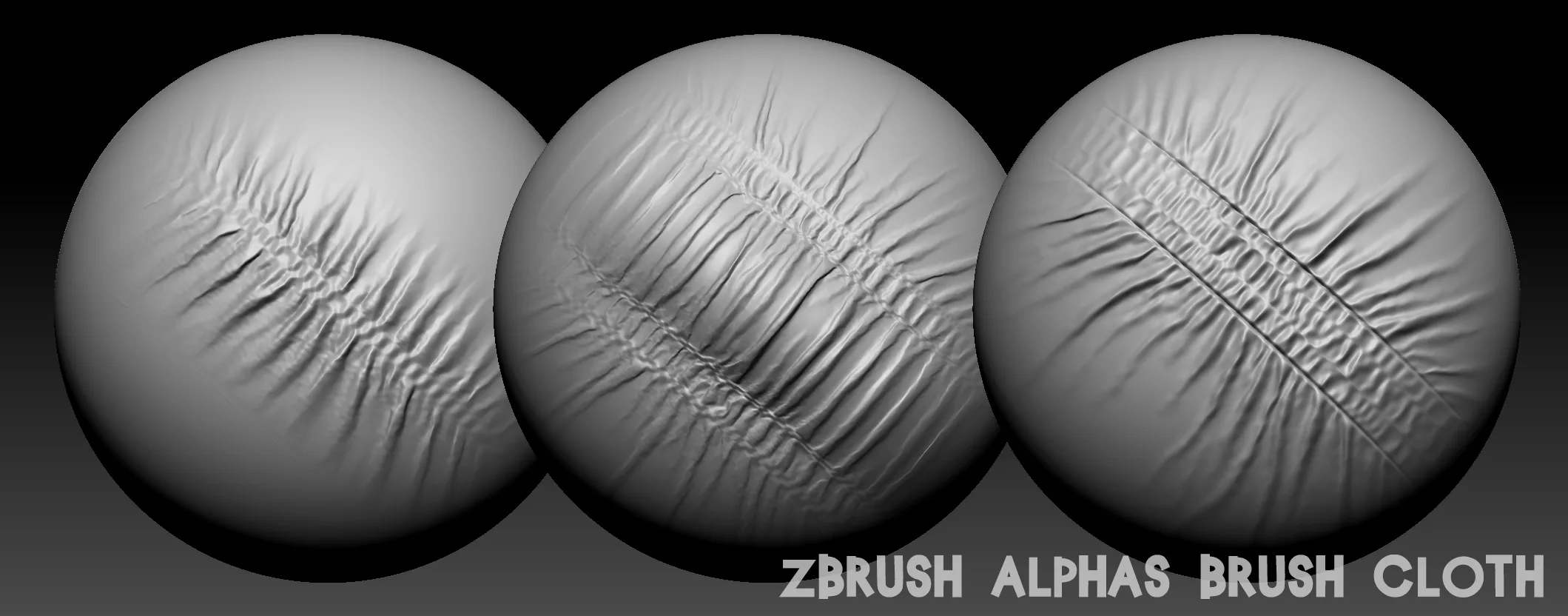 36 Zbrush Alphas Brush Cloth