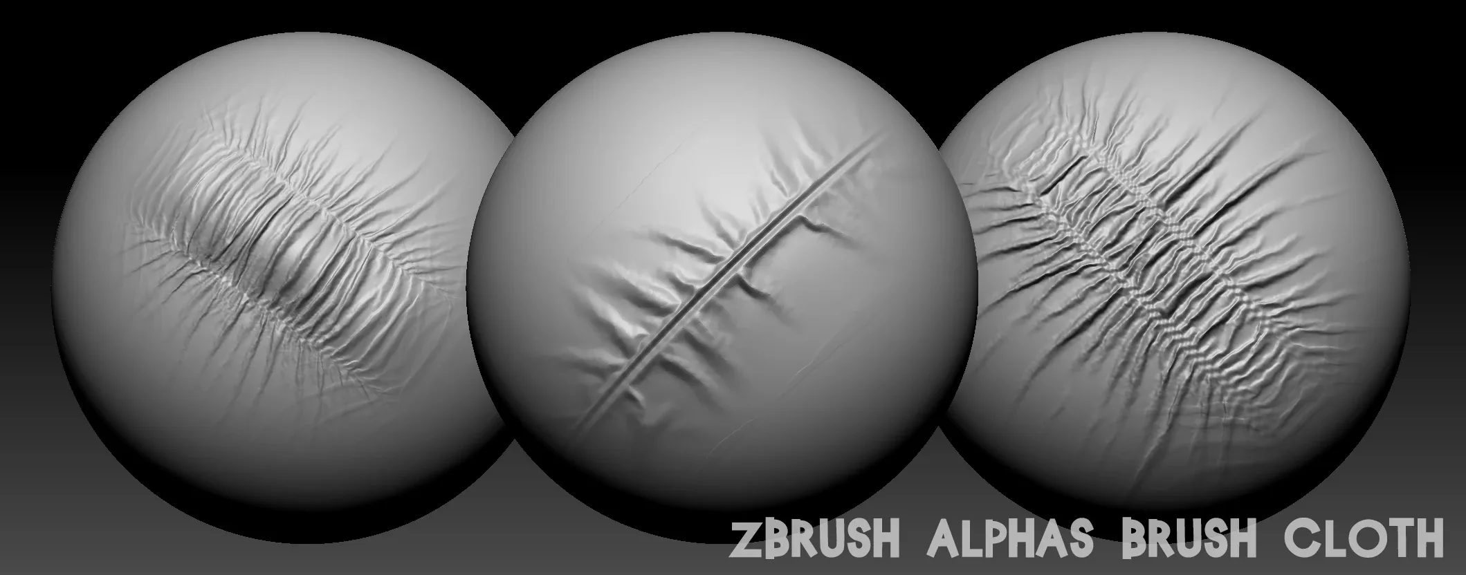 36 Zbrush Alphas Brush Cloth