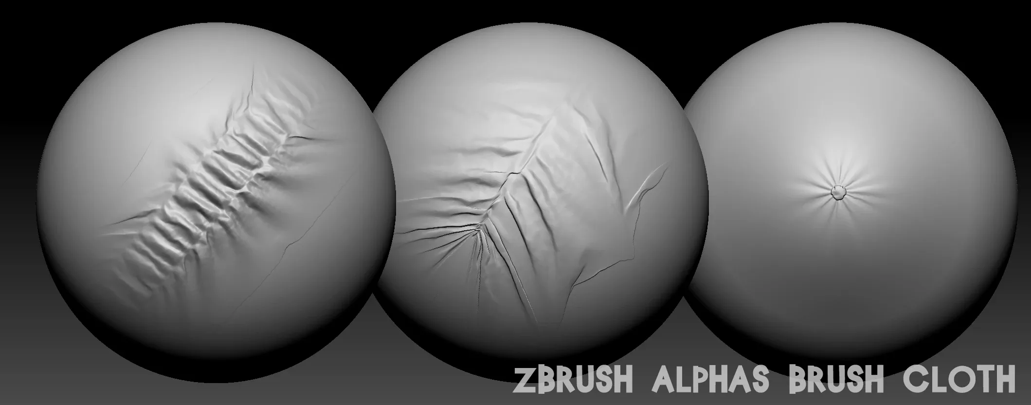 36 Zbrush Alphas Brush Cloth