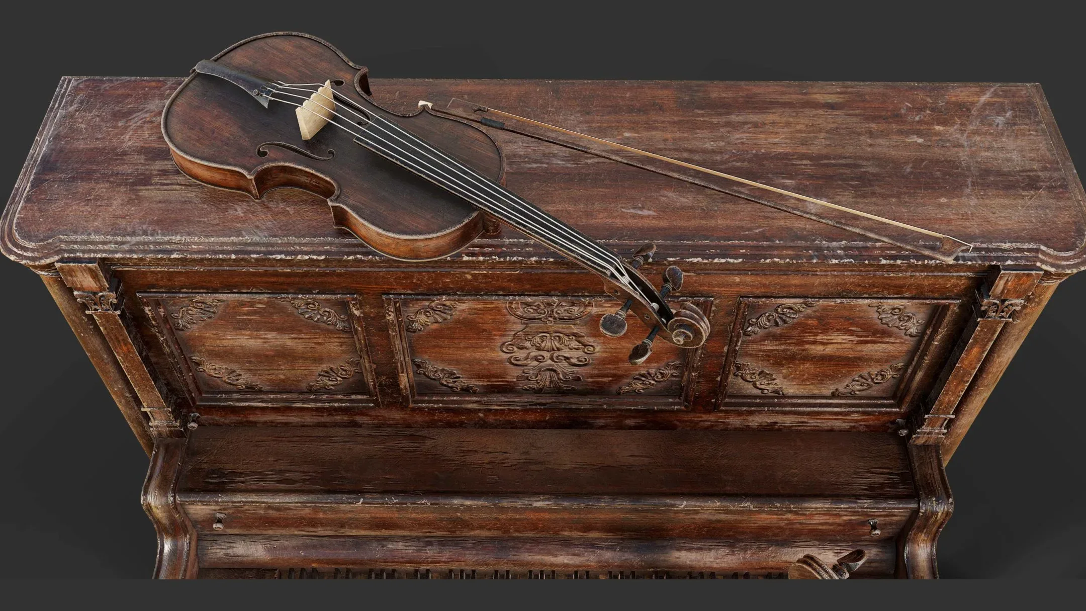 Old Wooden Piano - Violin Full Creation Process