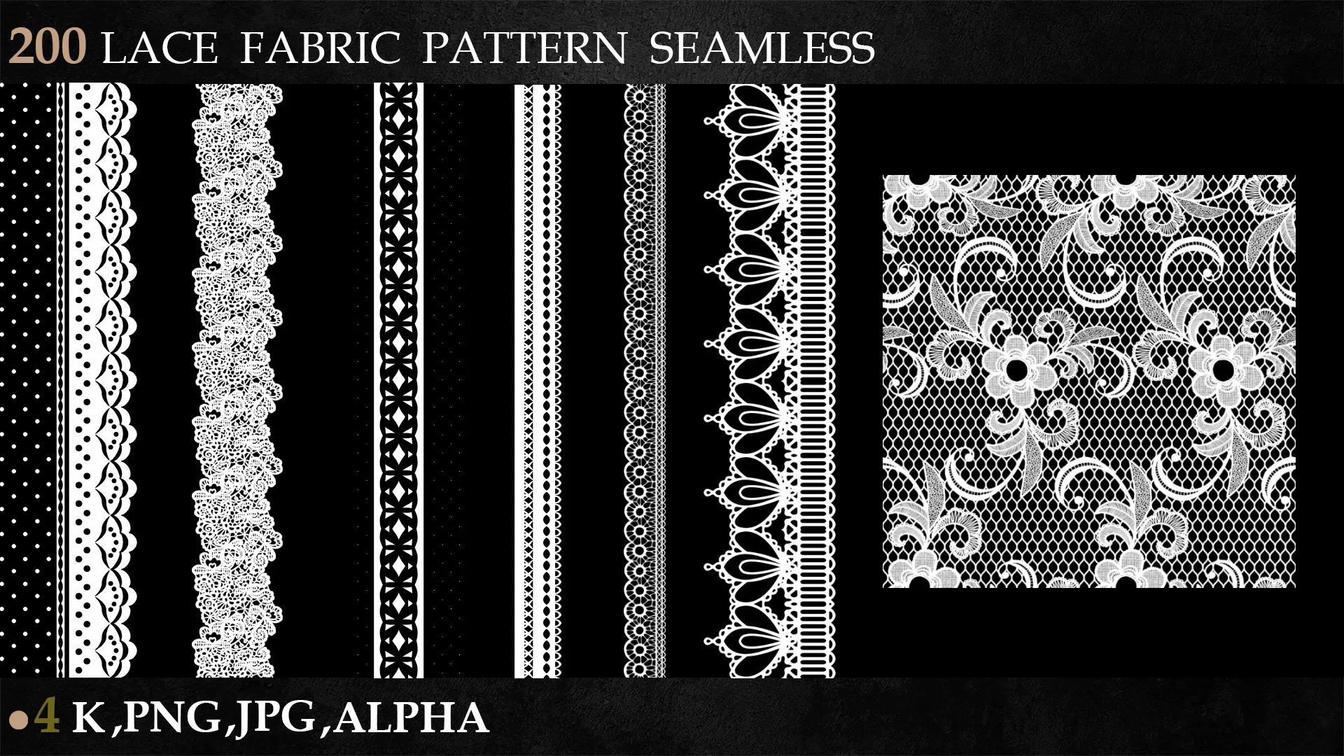 200 LACE FABRIC PATTERN SEAMLESS-vol 3