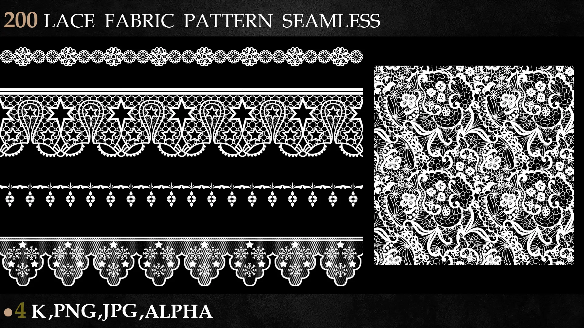 200 LACE FABRIC PATTERN SEAMLESS-vol 3