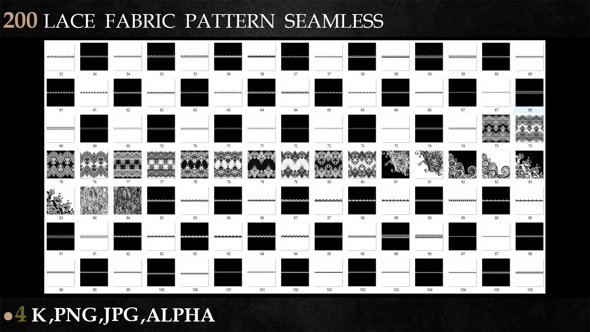 200 LACE FABRIC PATTERN SEAMLESS-vol 3