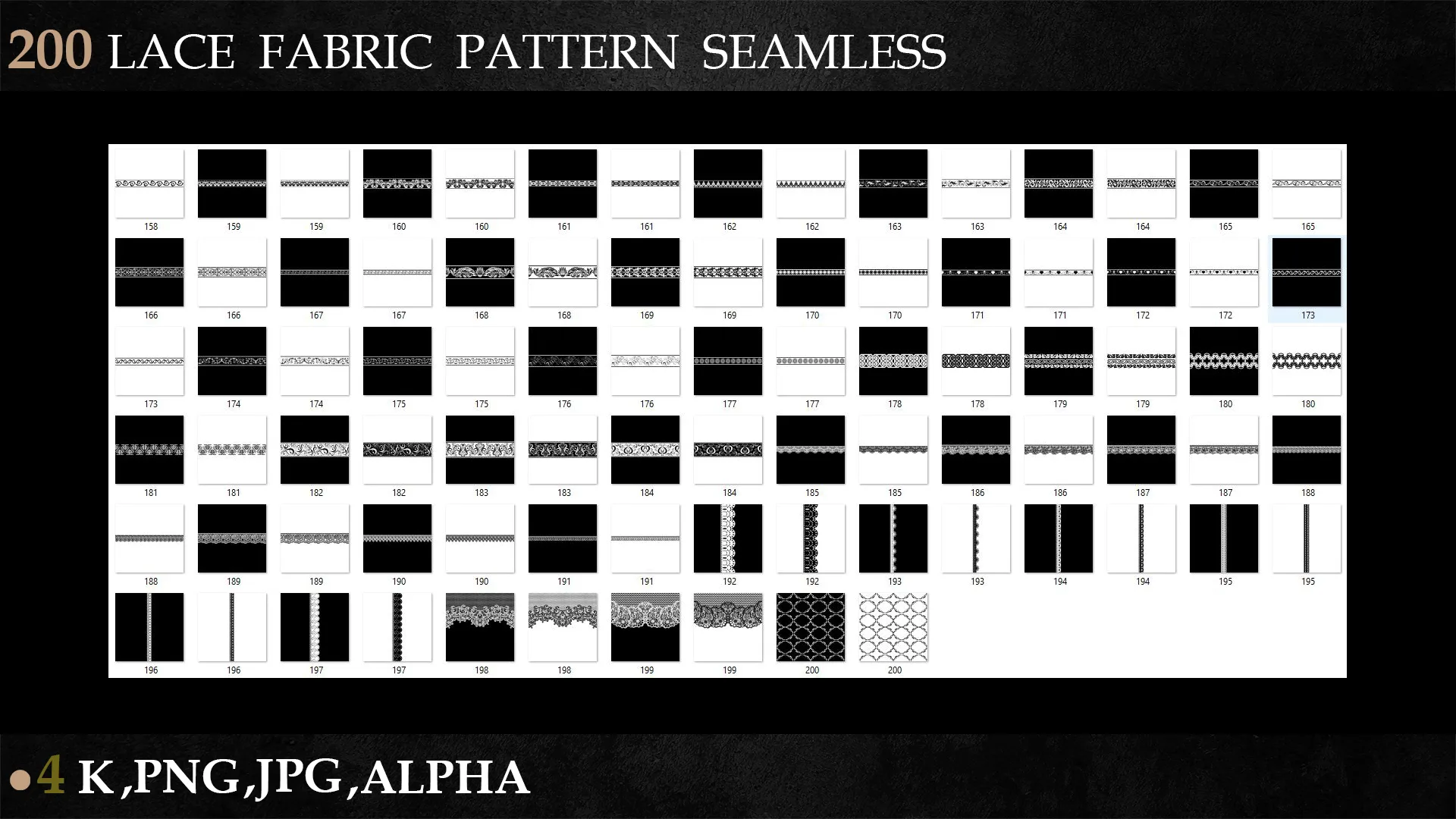 200 LACE FABRIC PATTERN SEAMLESS-vol 3