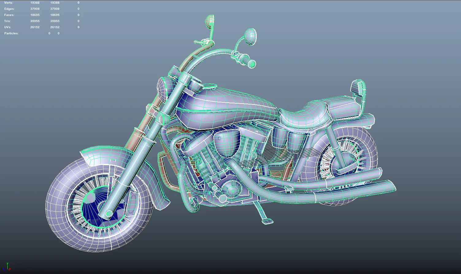 Motobike Model Low Poly Unity. Ue4. PBR.