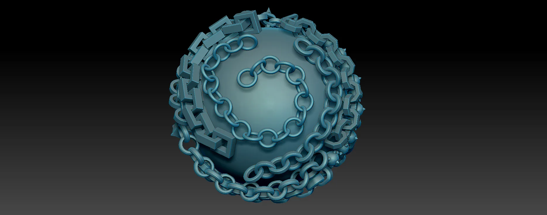 Hard Surface Low Poly Zbrush Chains