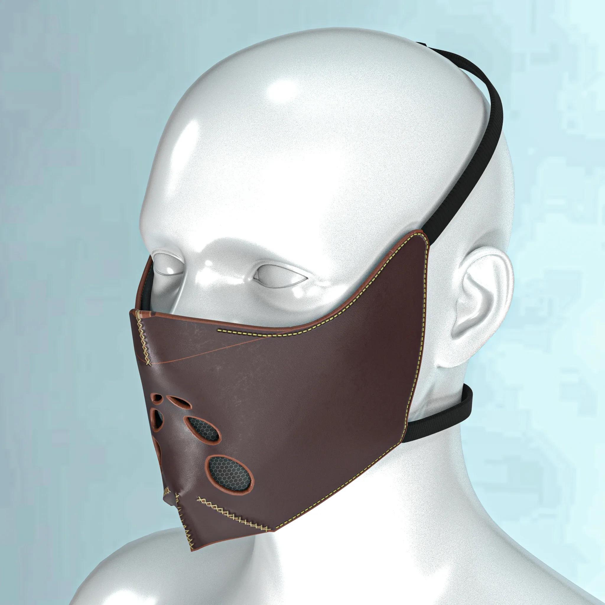 10 Realistic Face Mask (Marvelous Designer + Clo3d + OBJ + Texture)