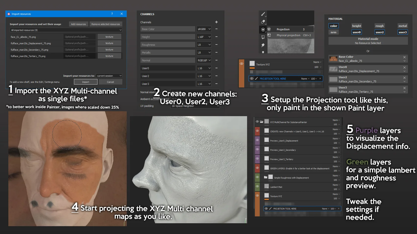 Texturing XYZ Multi Channel - Smart Material