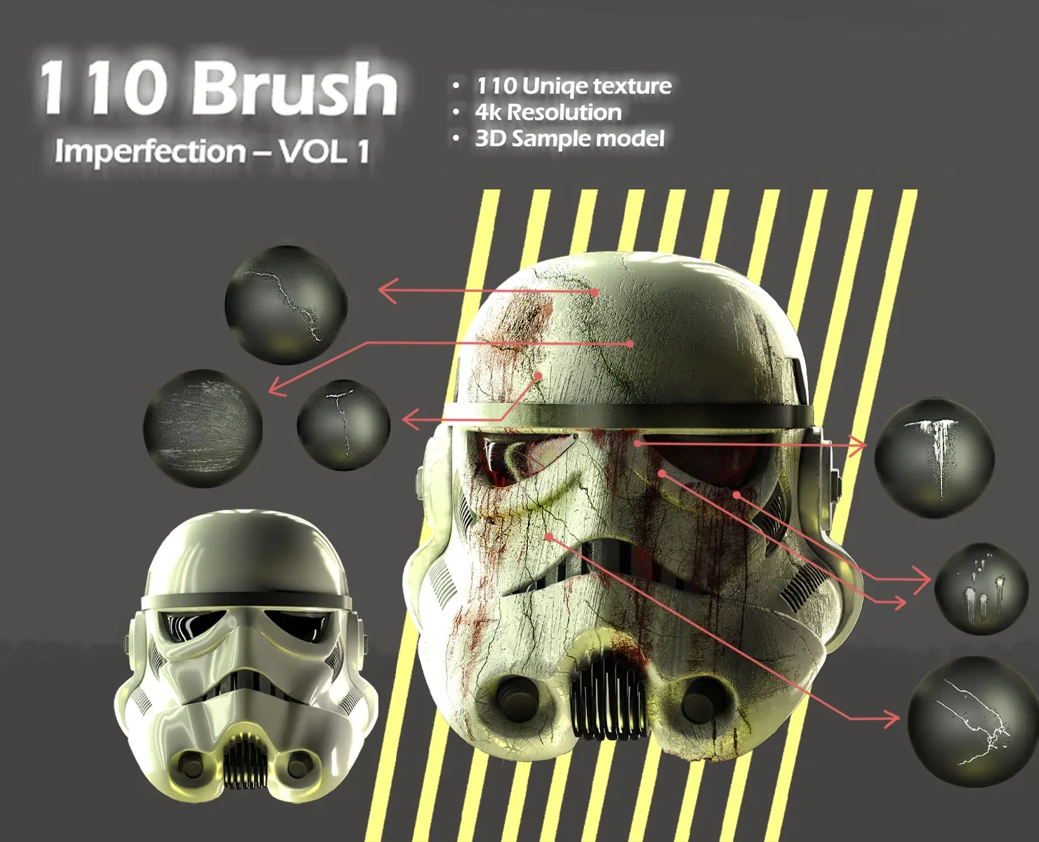 110 Brush Imperfection - VOL 1 + 3D model