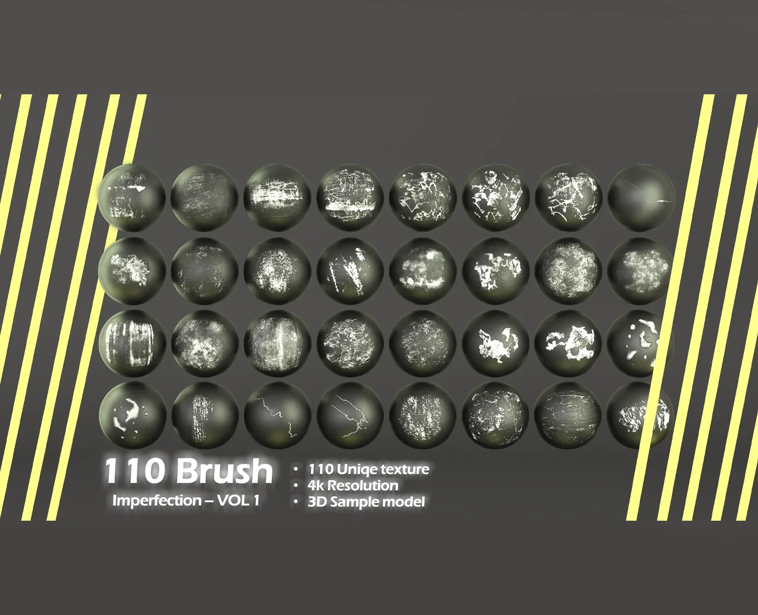 110 Brush Imperfection - VOL 1 + 3D model