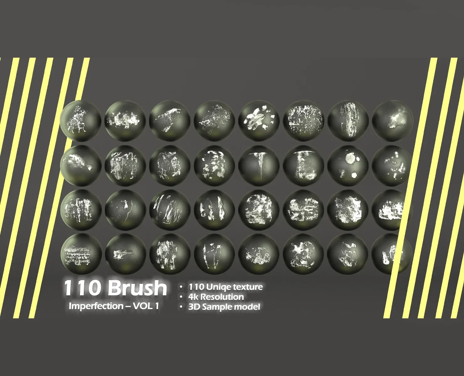 110 Brush Imperfection - VOL 1 + 3D model