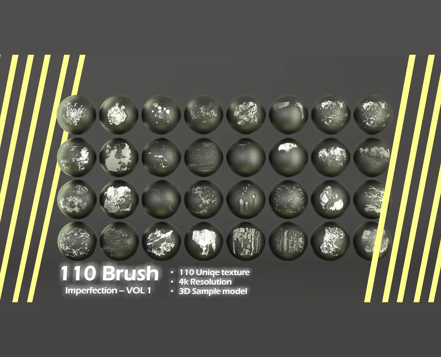 110 Brush Imperfection - VOL 1 + 3D model