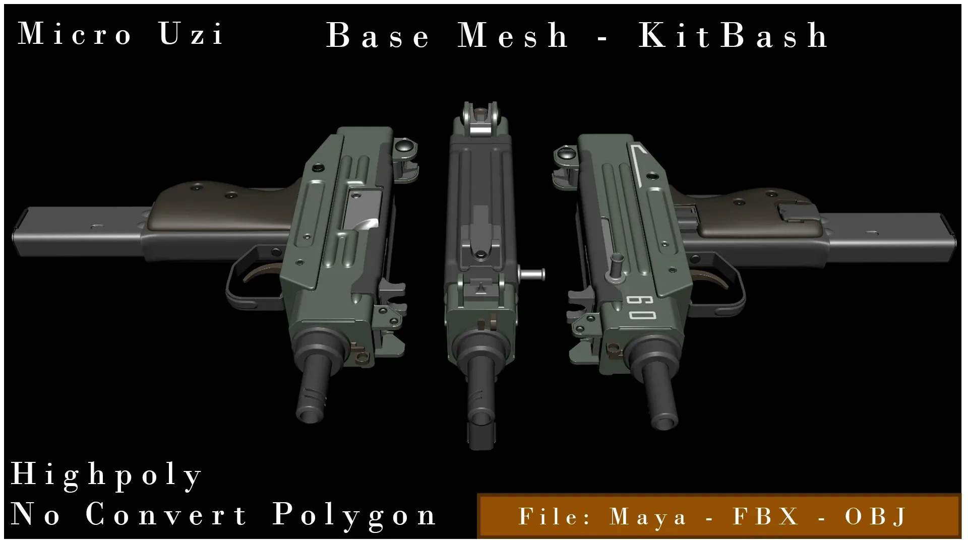 Micro Uzi Gun - KitBash