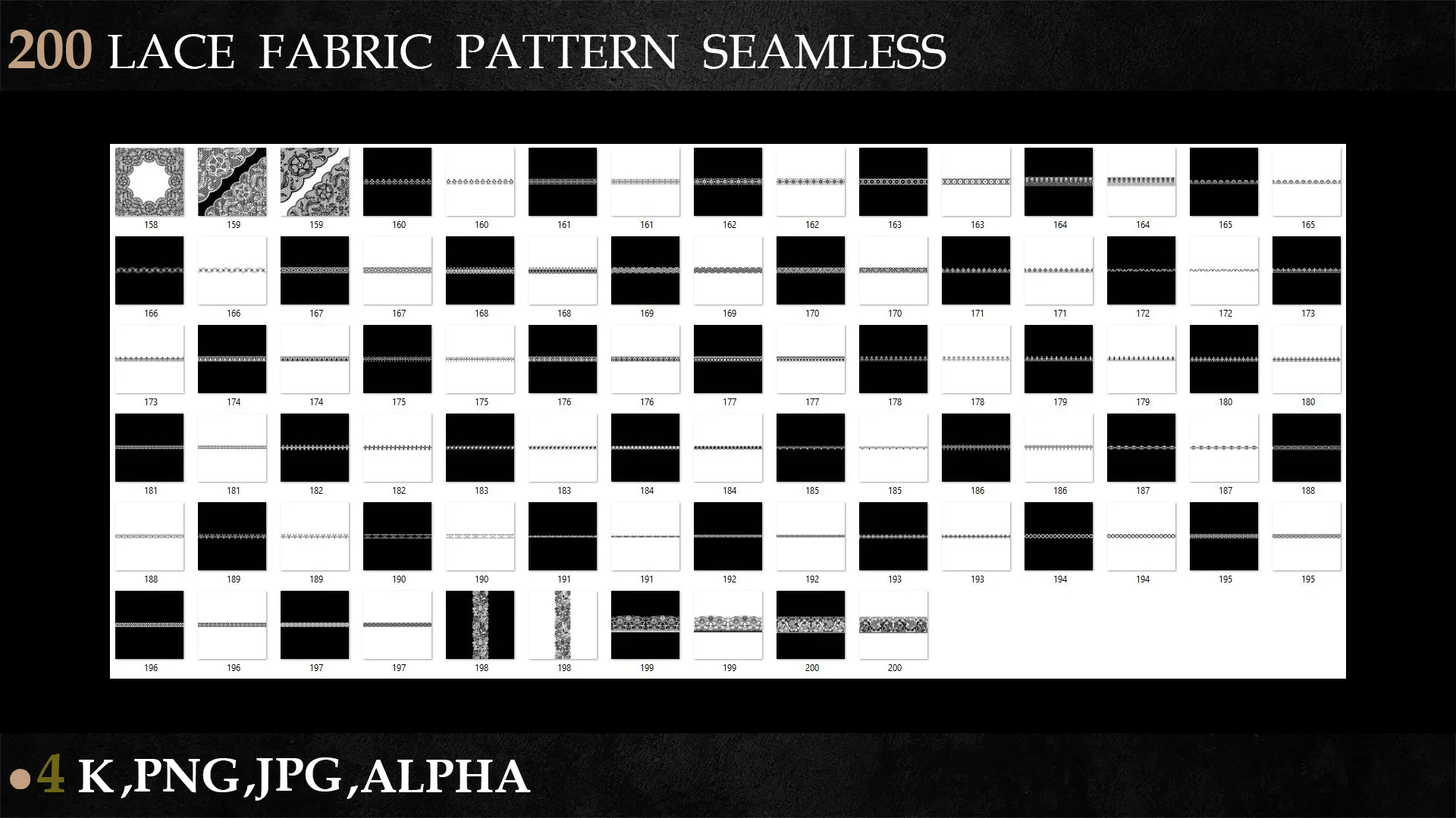 200 LACE FABRIC PATTERN SEAMLESS-vol 4