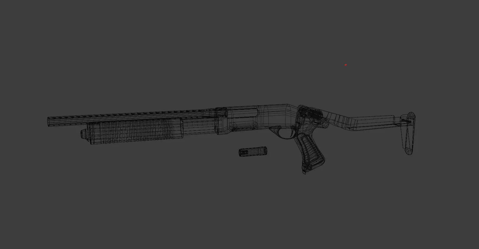 CM352 Shotgun Game Ready 5 Textures Low-poly 3D model