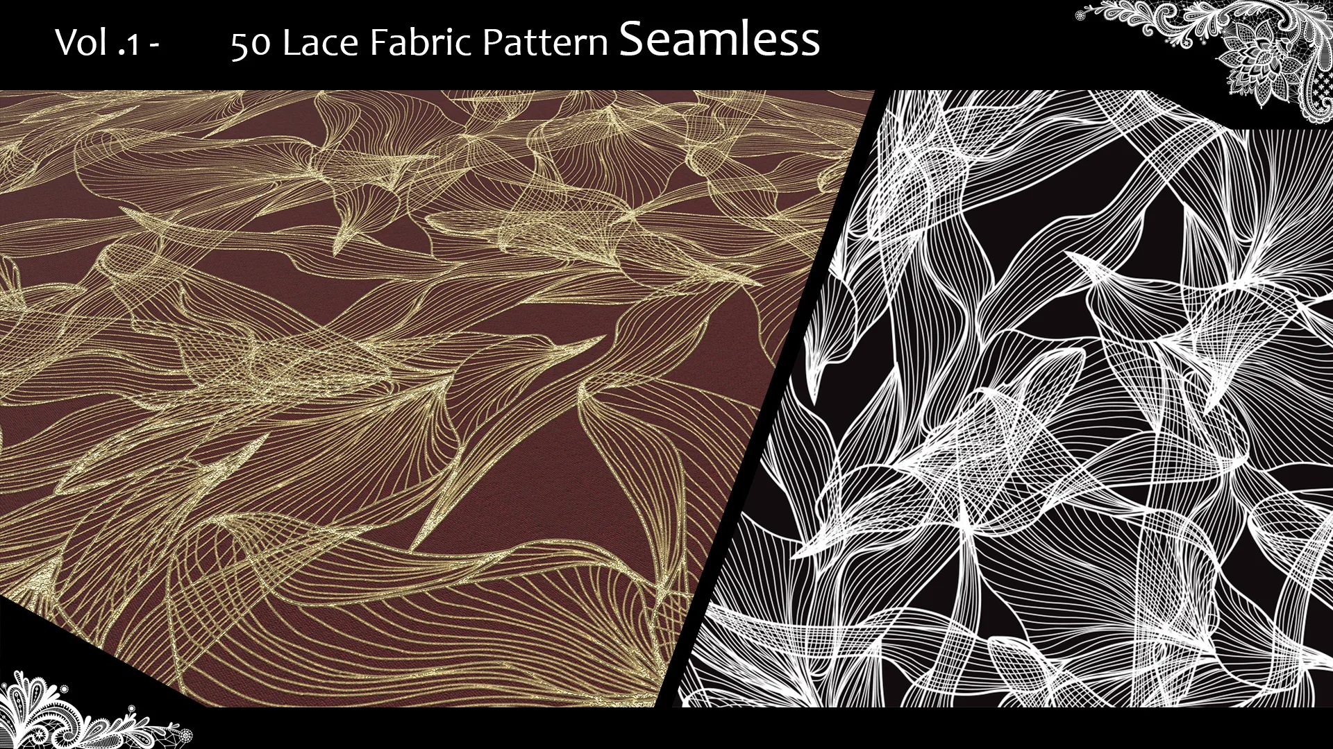 Vol.1 - 50 Lace Fabric Pattern Seamless