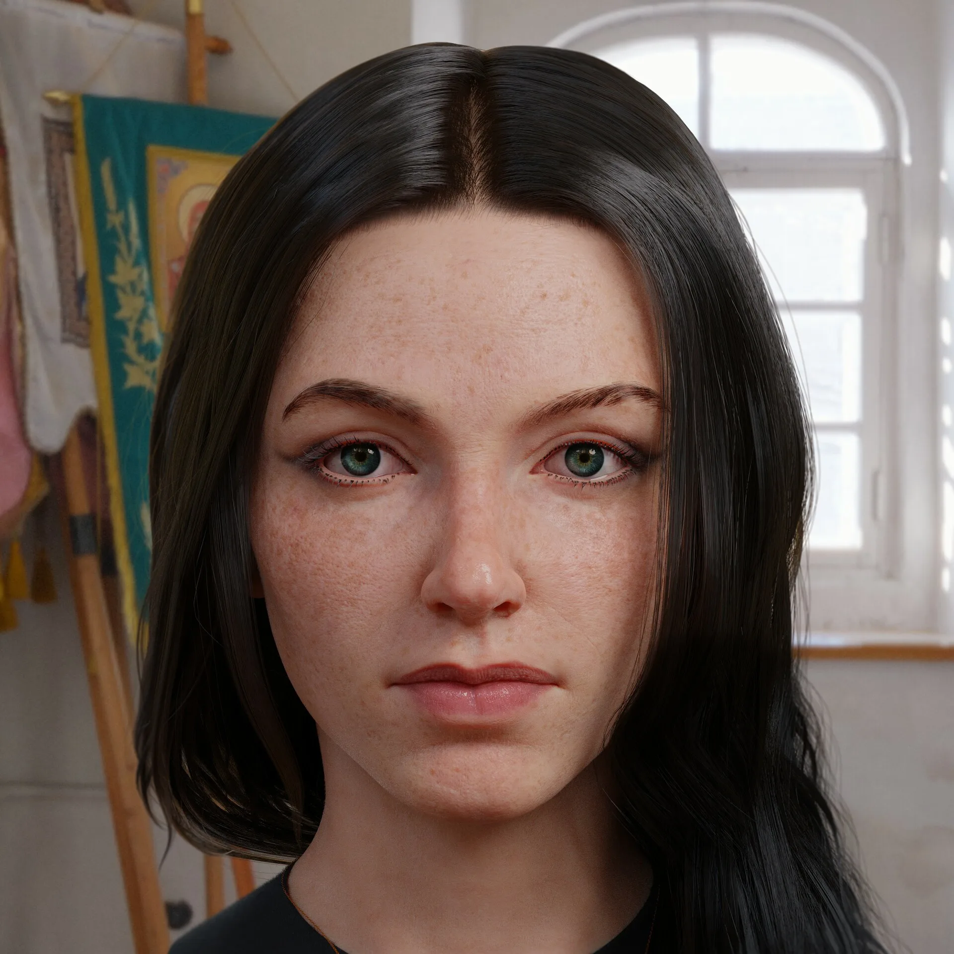 3D Realistic Female Head - Blender 2.9 | Head | Eyes | Hair