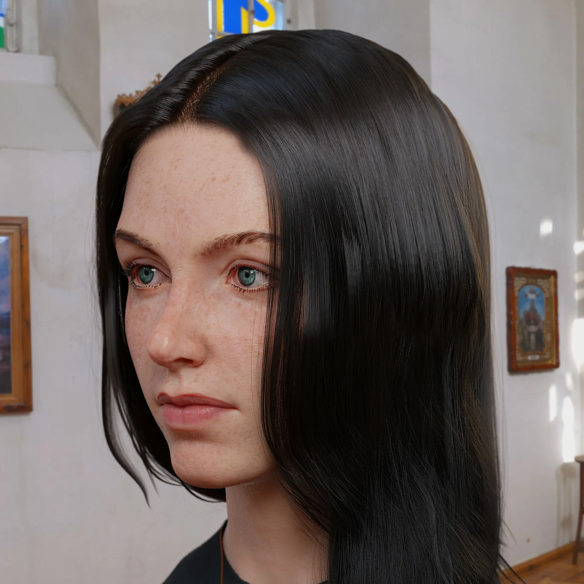 3D Realistic Female Head - Blender 2.9 | Head | Eyes | Hair