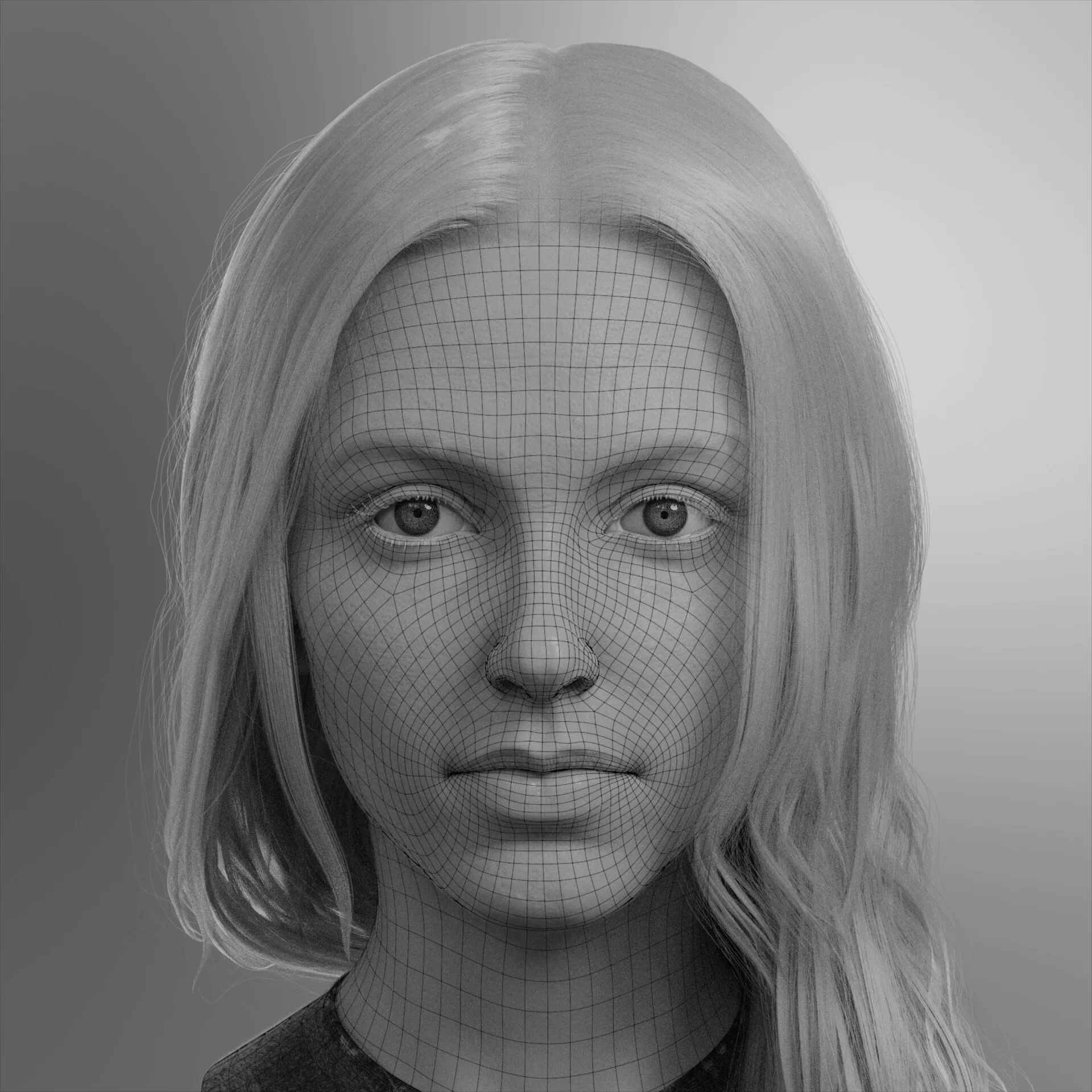 3D Realistic Female Head - Blender 2.9 | Head | Eyes | Hair