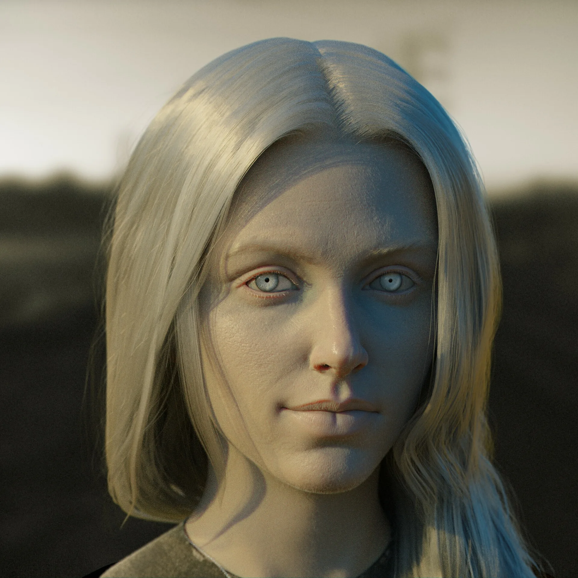 3D Realistic Female Head - Blender 2.9 | Head | Eyes | Hair