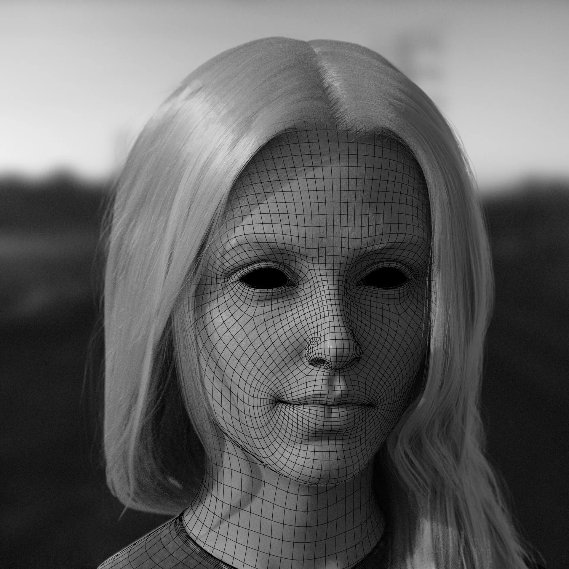 3D Realistic Female Head - Blender 2.9 | Head | Eyes | Hair