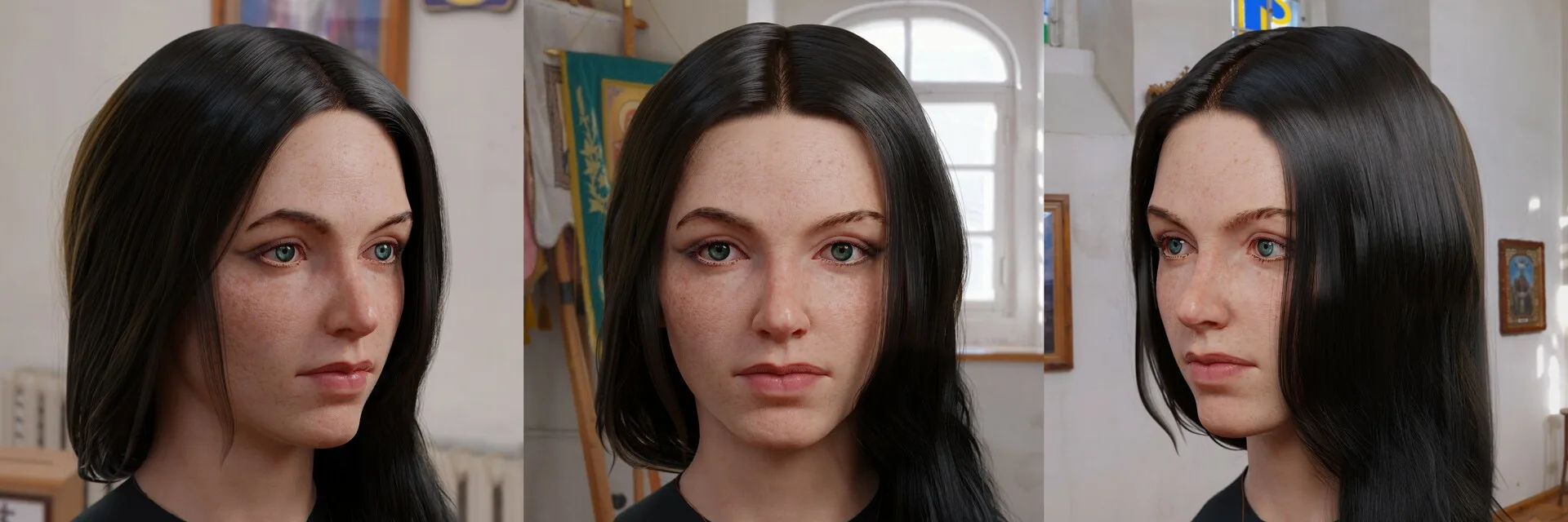 3D Realistic Female Head - Blender 2.9 | Head | Eyes | Hair