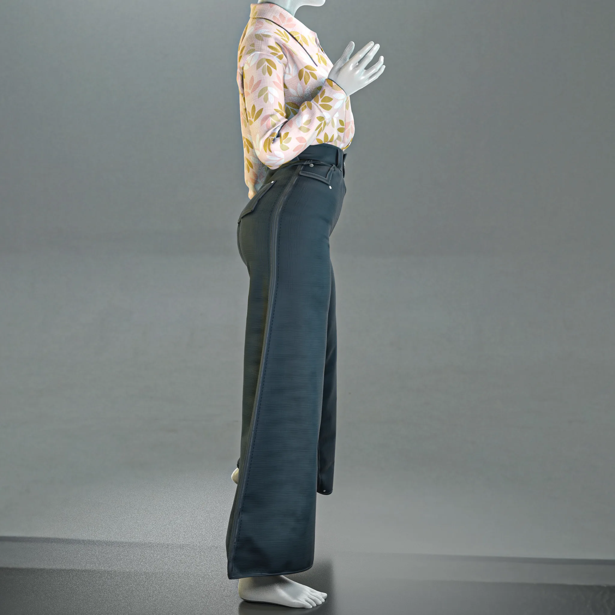 Oversized outfit (Marvelous Designer & Clo3d & OBJ & Texture)