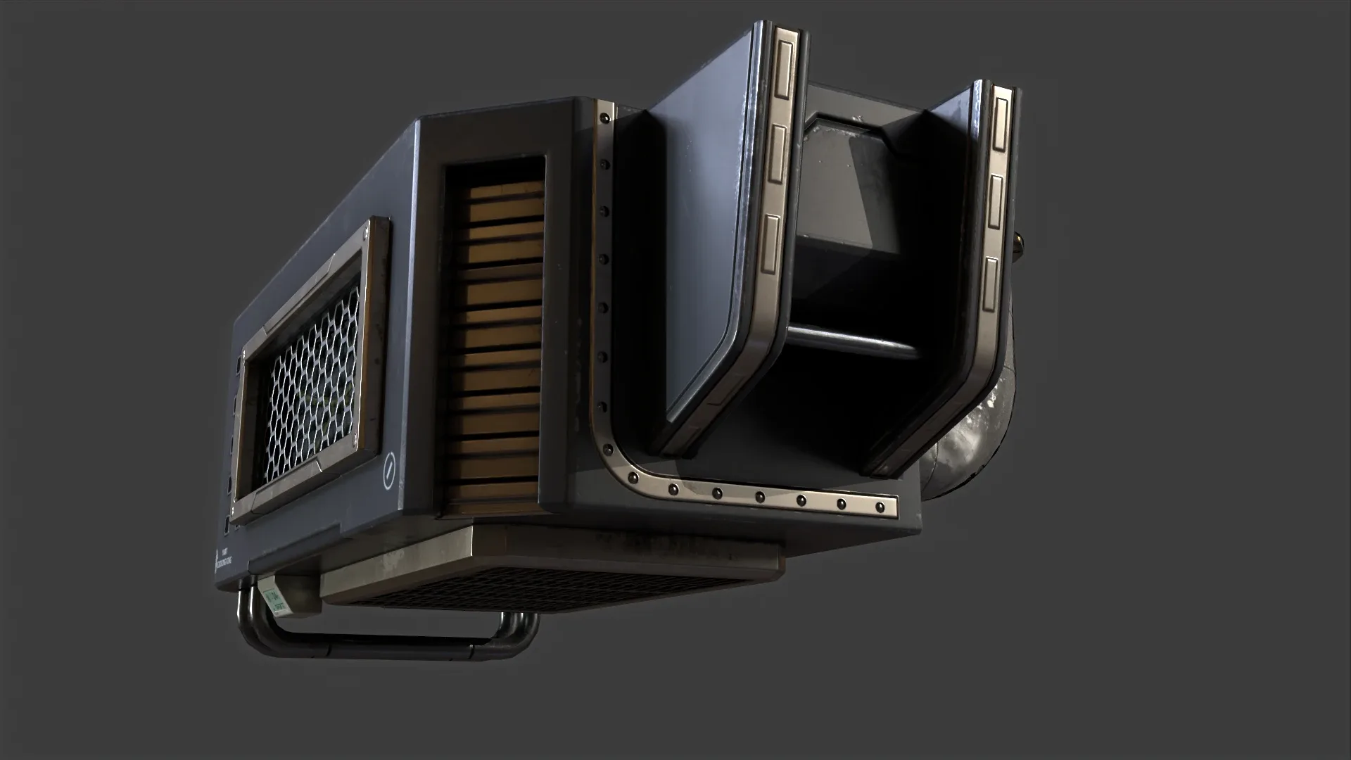 Futuristic Scifi Industry Aircon - Game Ready - PBR