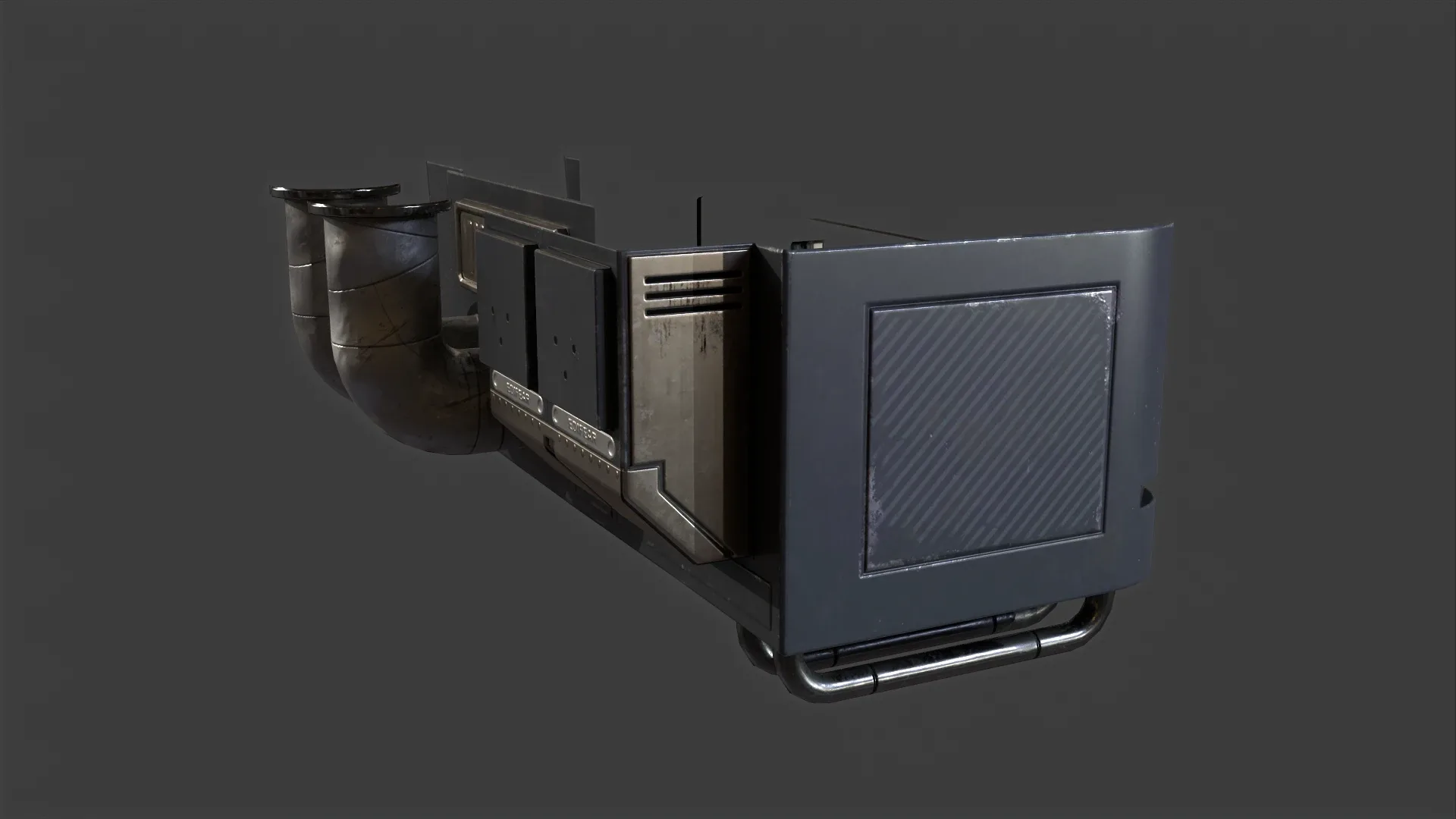 Futuristic Scifi Industry Aircon - Game Ready - PBR