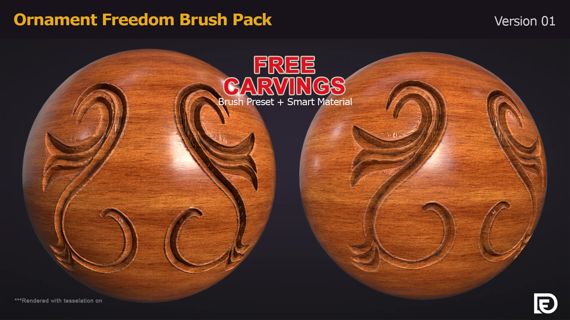 Ornament Freedom Brush Pack - Substance Painter