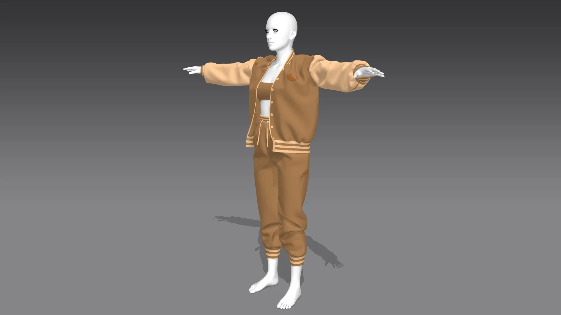 Oversized Bomber Jacket (Marvelous Designer & Clo3d & FBX & OBJ & Texture)