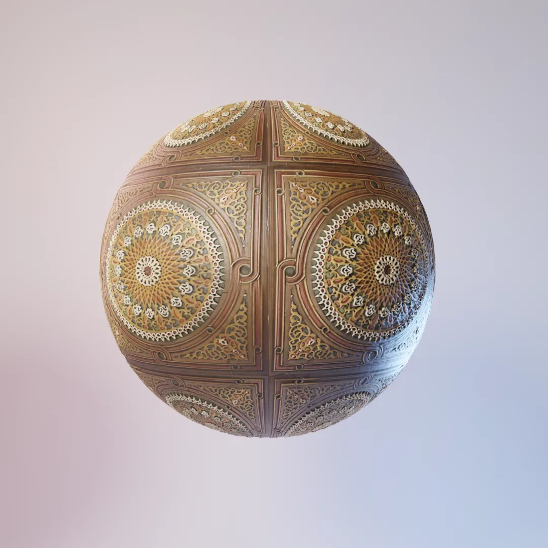 Old Cairo Islamic Architecture Mosque Substance PBR Materials + 2 Tileable 3D Models