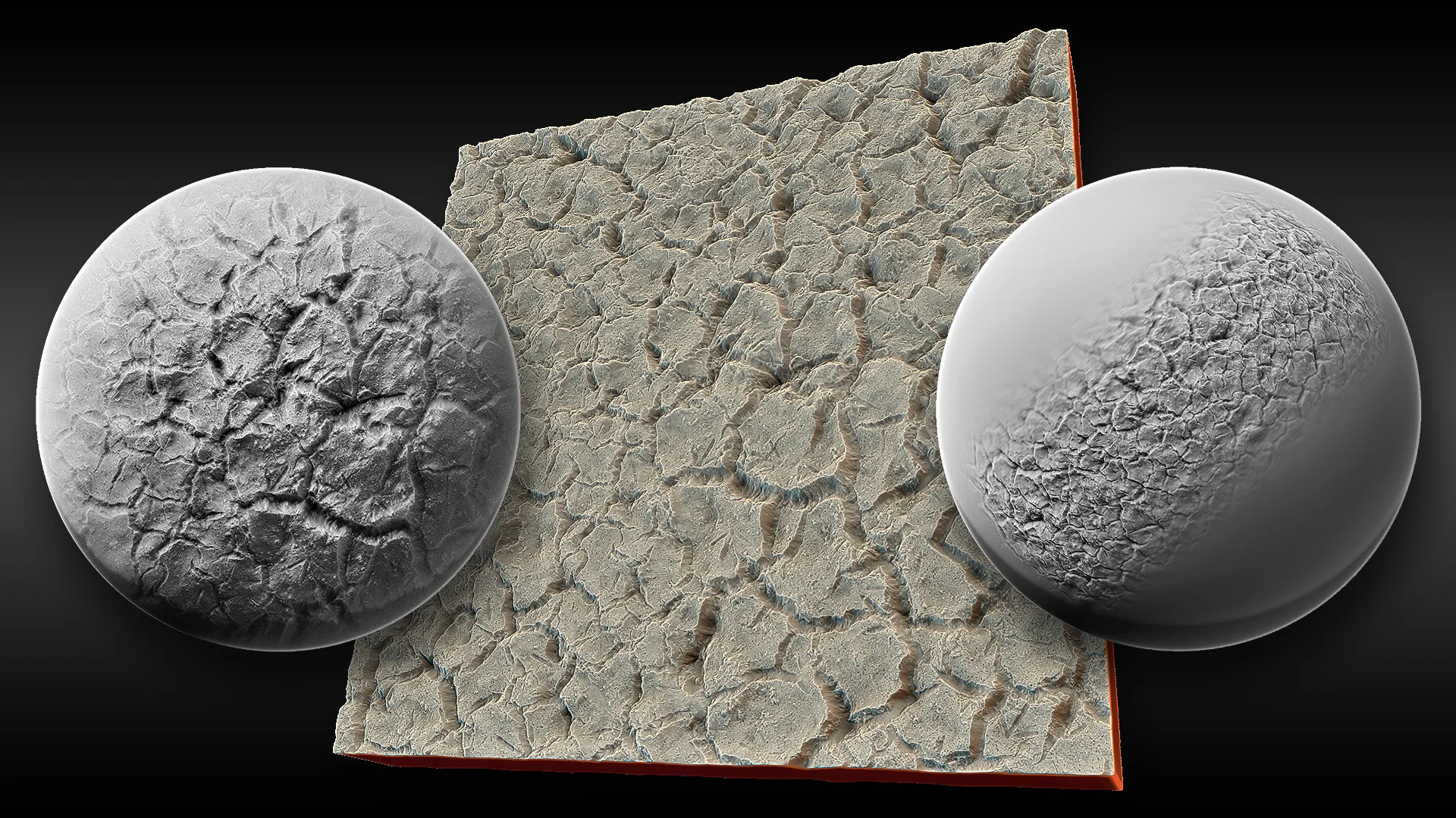 Ultra HQ Seamless Terrain / Rocks Sculpt brushes + Alpha/Height Maps Set Vol.6