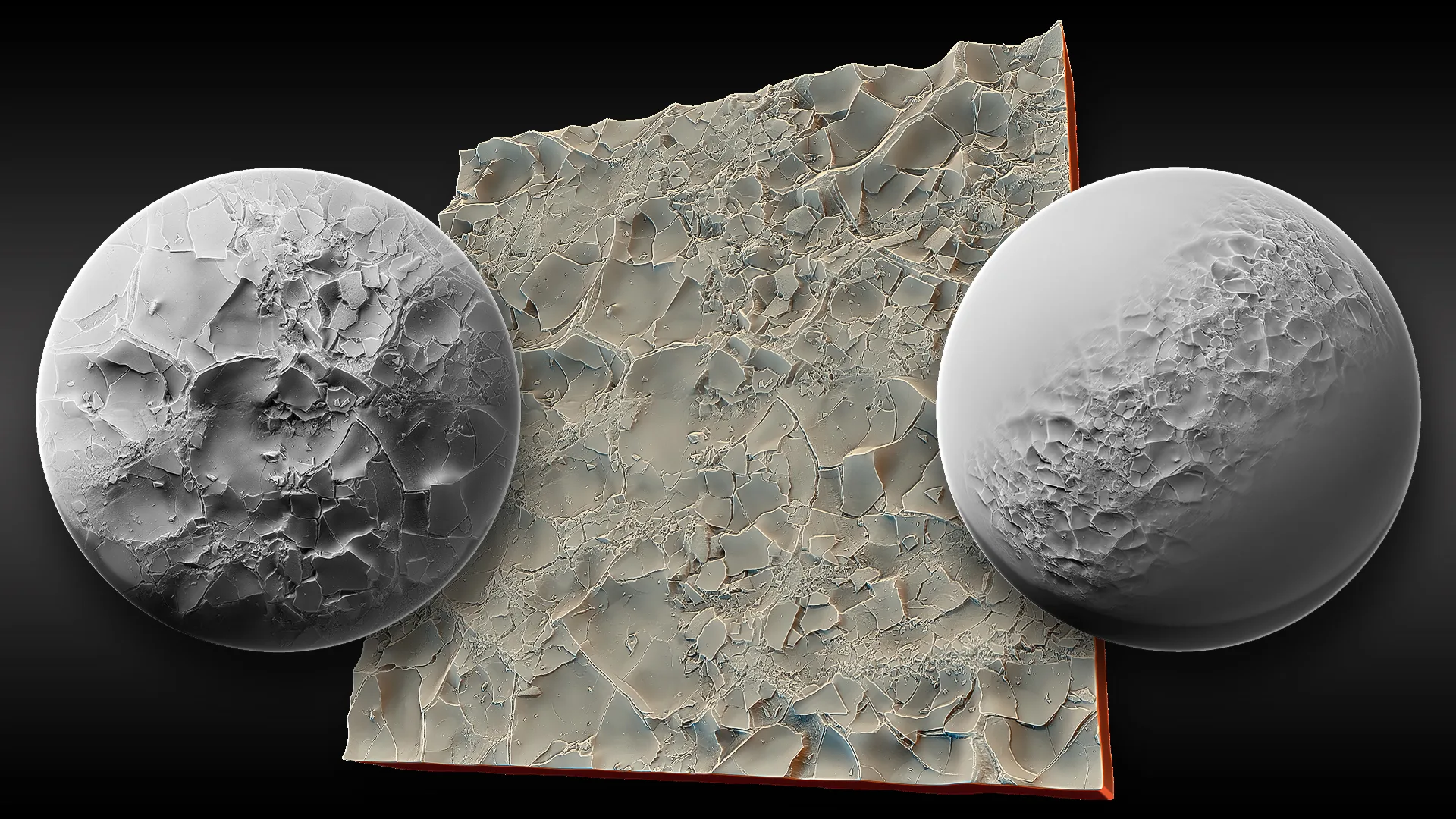 Ultra HQ Seamless Terrain / Rocks Sculpt brushes + Alpha/Height Maps Set Vol.6