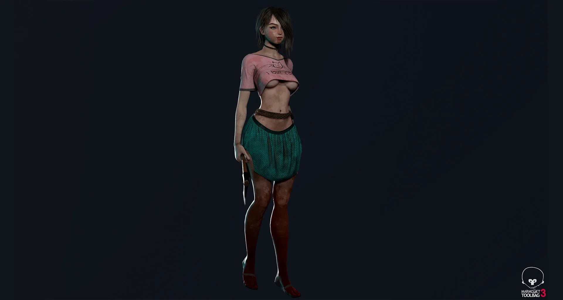 Survivor Girl 1 Low Poly Game Ready