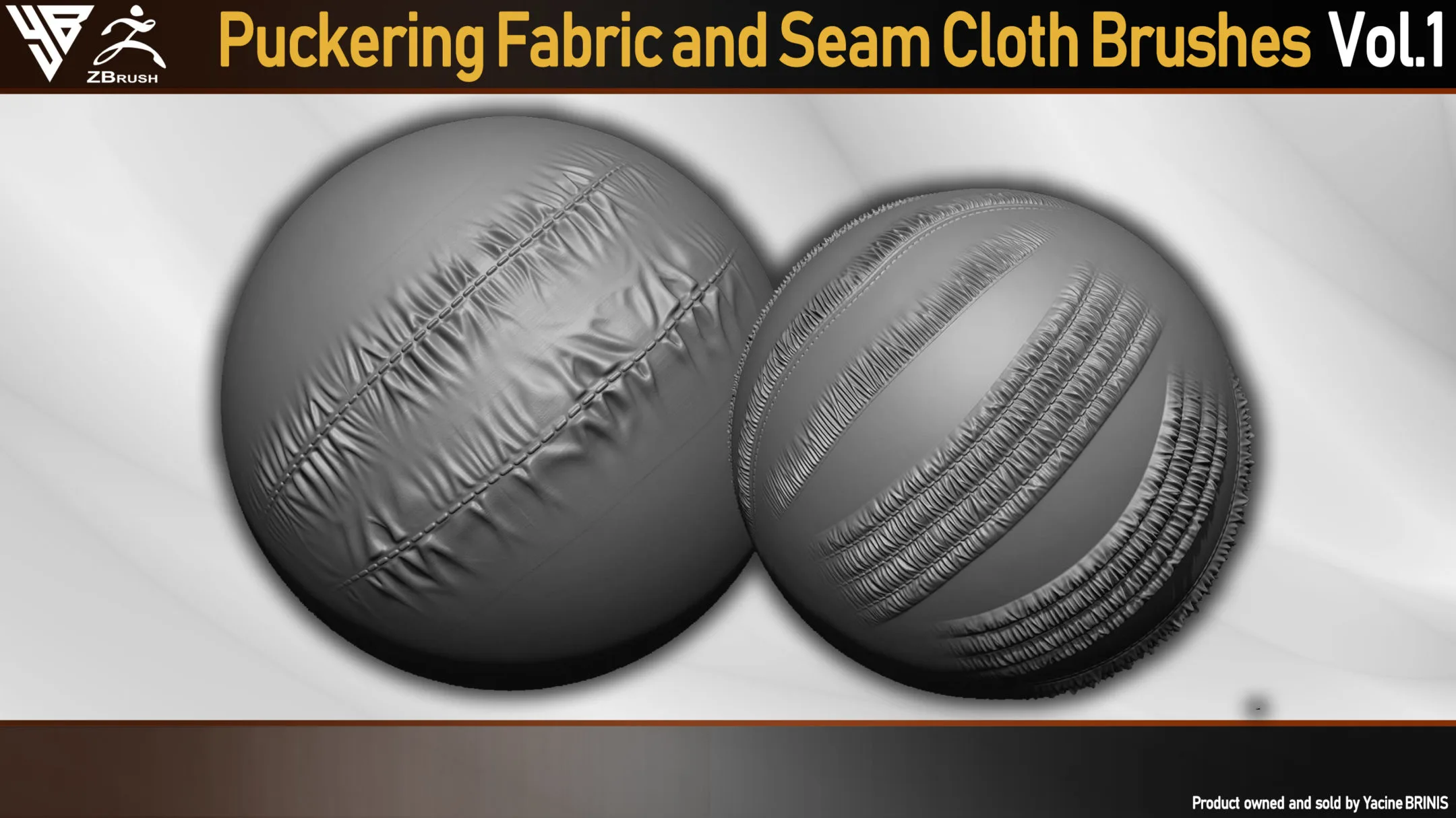 Puckering Fabric and Seam Cloth Brushes for ZBrush (Stitching)