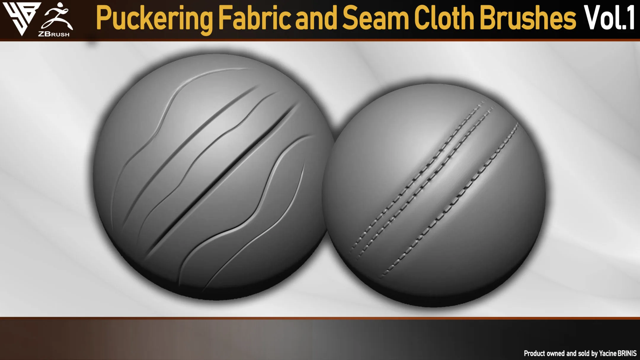 Puckering Fabric and Seam Cloth Brushes for ZBrush (Stitching)