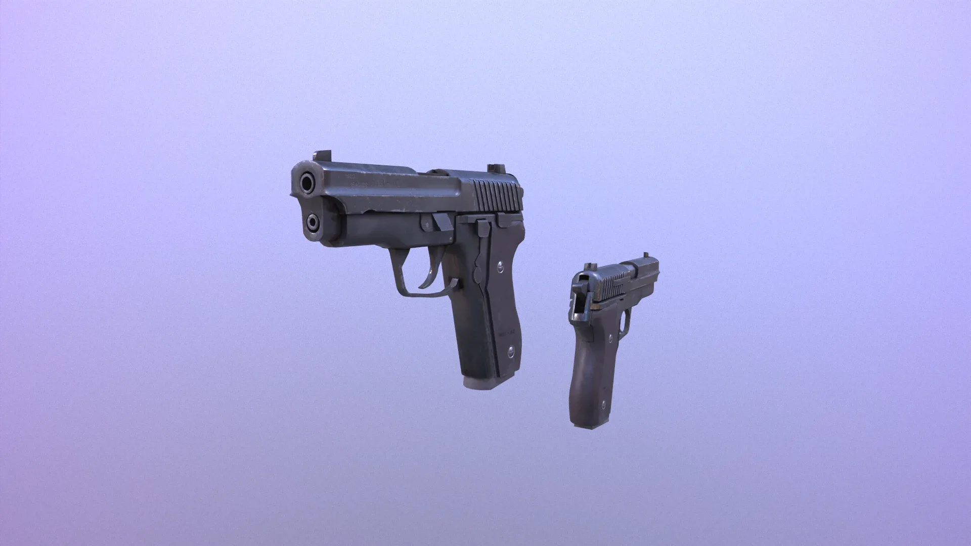 M11 Pistol Game Ready 5 Textures Low-poly 3D model