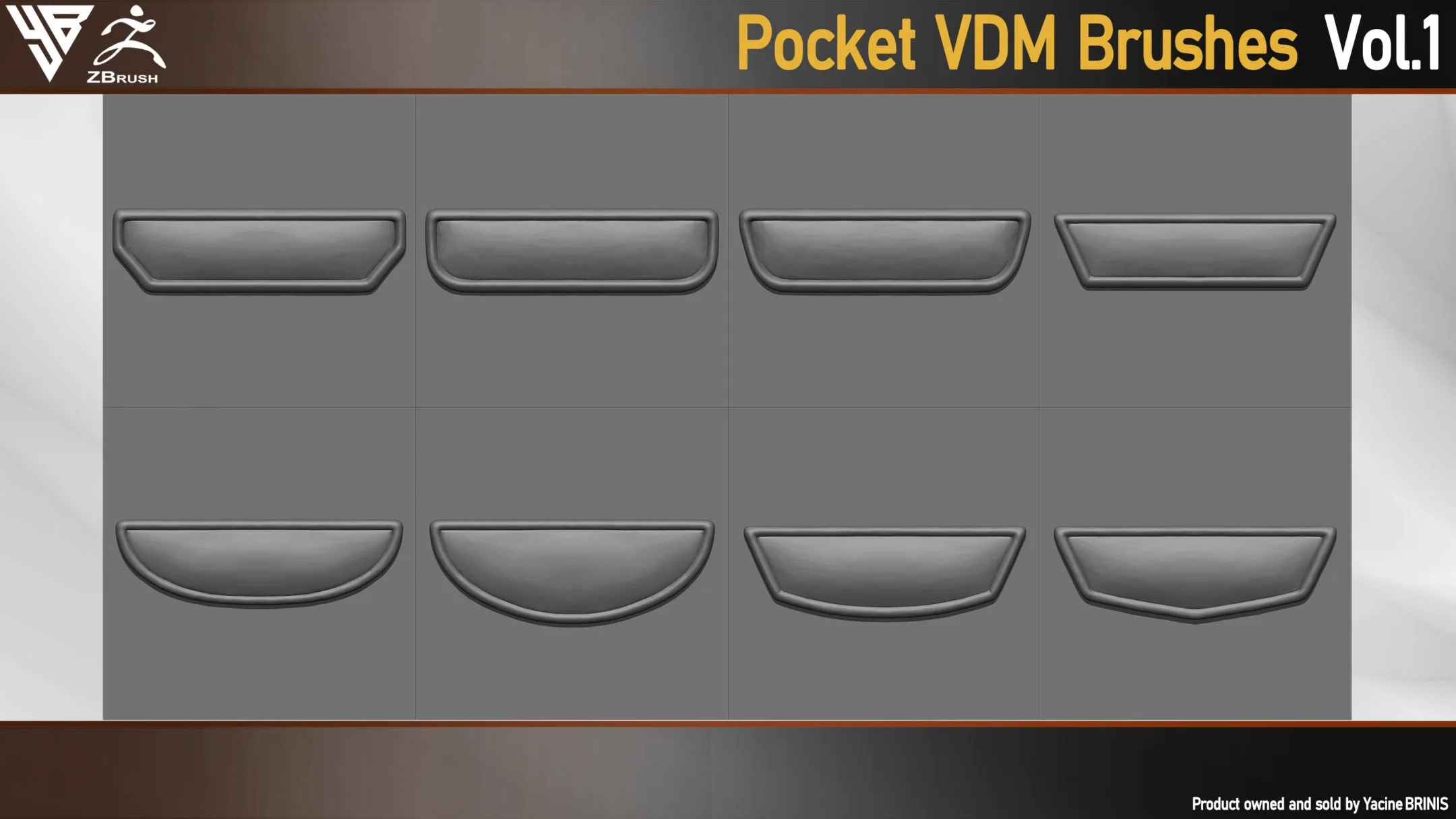 Pocket VDM Brushes for ZBrush (For Clothes). Vol 1